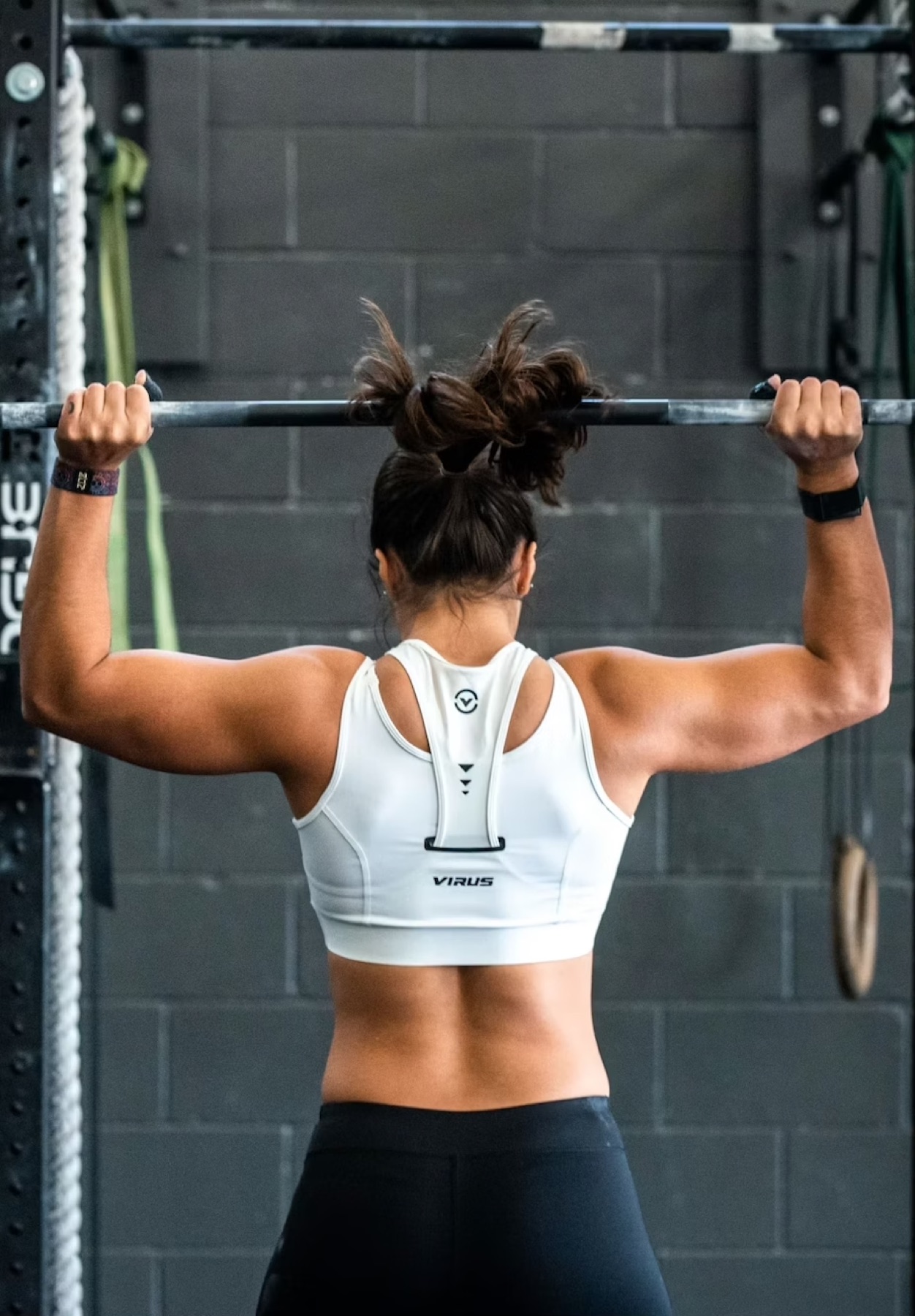 Athlete training in the gym